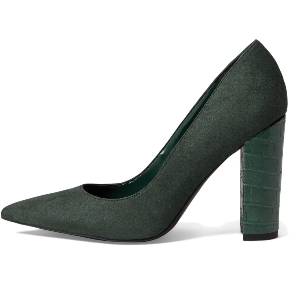 Nine West Paulee Emerald Green Chunky Heels